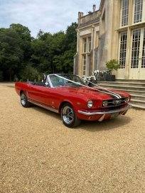1965 Ford Mustang Convertible, available to hire from Superwed Cars