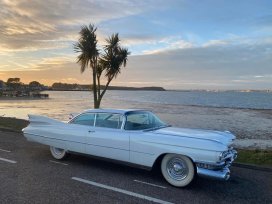 1959 Cadillac Coupe De Ville, available to hire from Superwed Cars