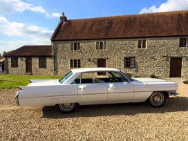 1964 Cadillac Sedan de Ville, available to hire from Superwed Cars