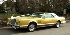 1977 Lincoln Continental Saloon, available to hire from Superwed Cars