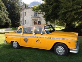 1970's New York Checker Cab, available to hire from Superwed Cars
